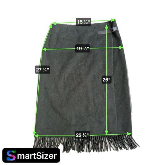 Jenne Maag Wool Wrap Skirt Womens M‎ Fringe Vintage Southwestern 90s Boho Cowboy - Picture 2 of 7